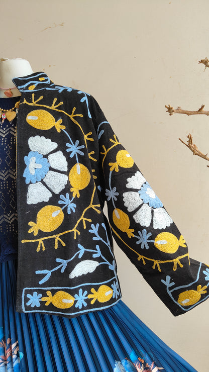 Giacca Boho con Tasche Laterali