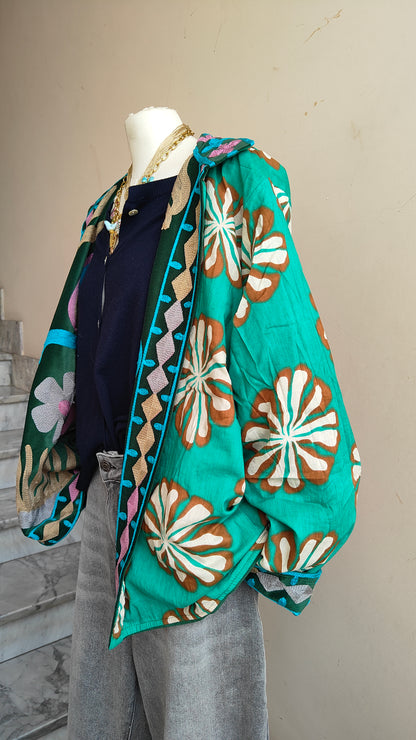Giacca Boho con Tasche Laterali
