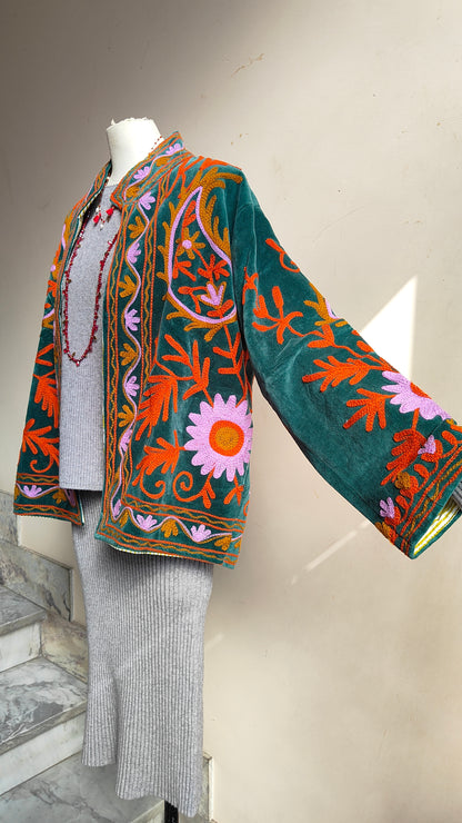 Giacca Boho con Tasche Laterali