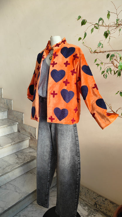 Giacca Boho con Tasche Laterali