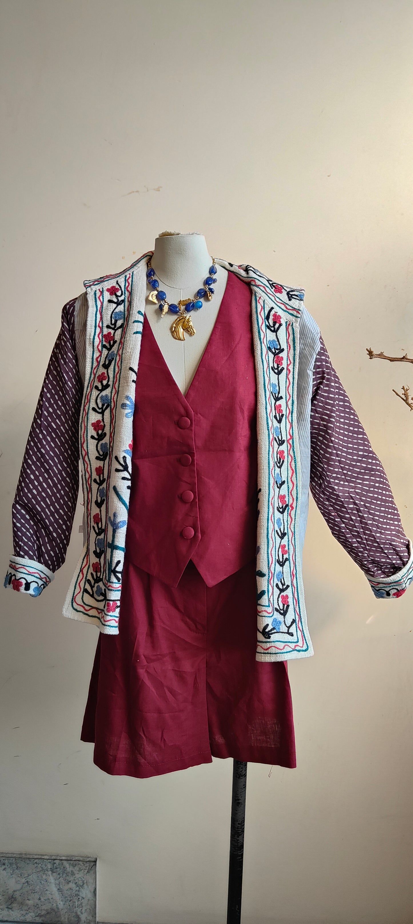 Giacca Boho tasche Canapa