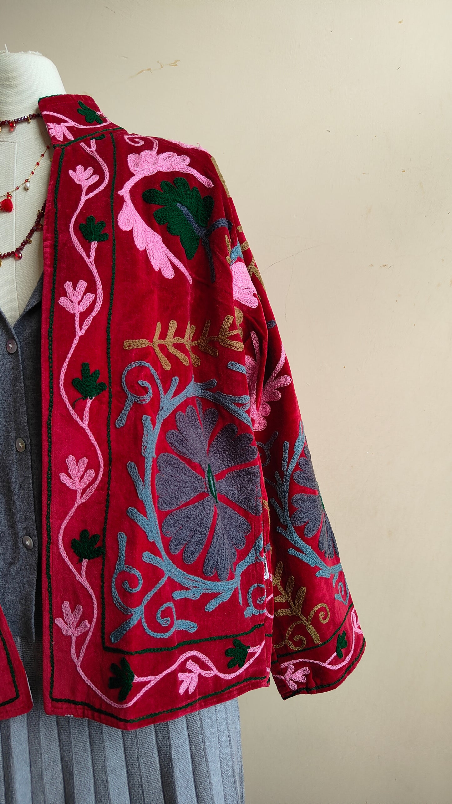 Giacca Boho con Tasche Laterali