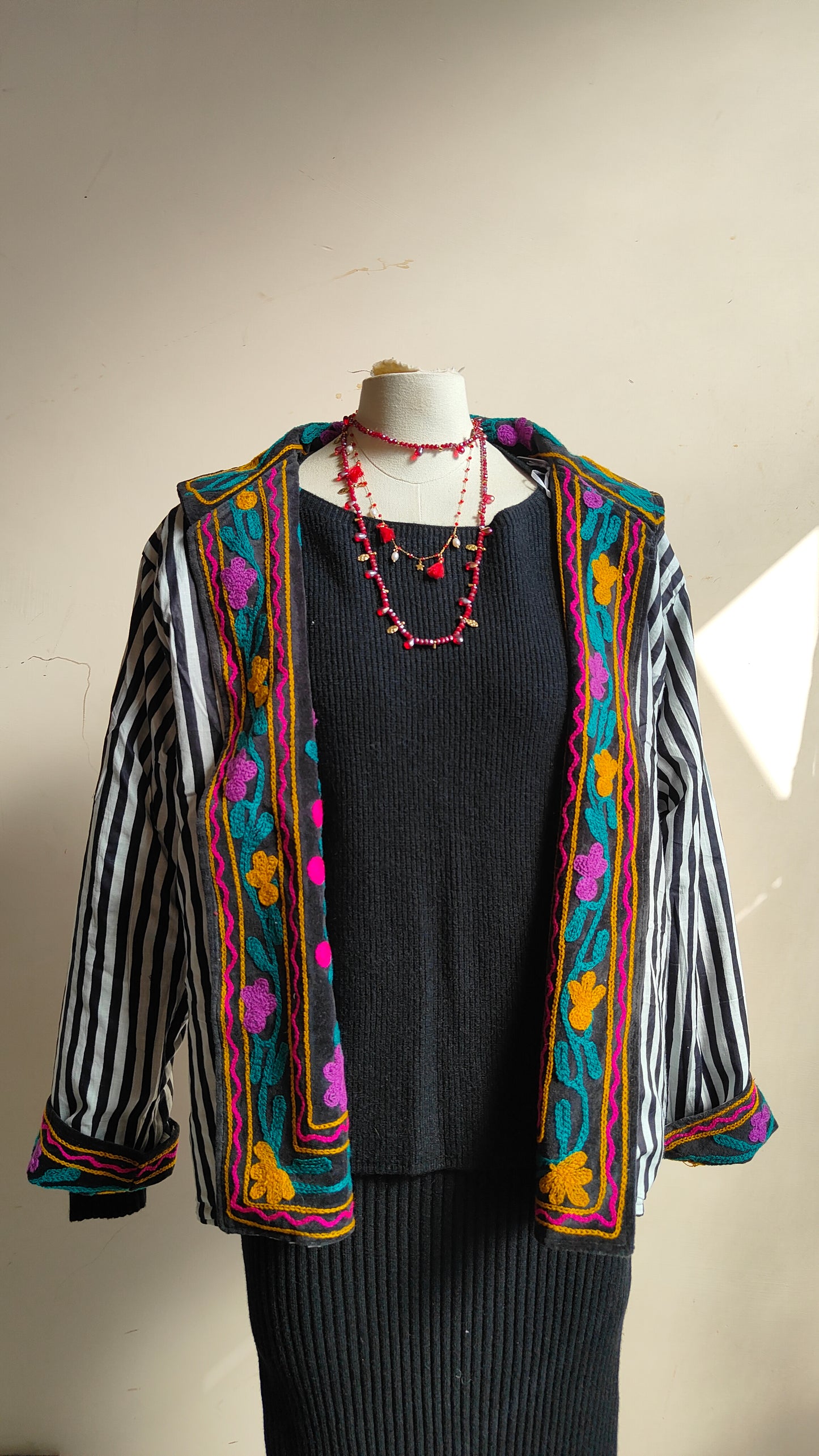 Giacca Boho con Tasche Laterali