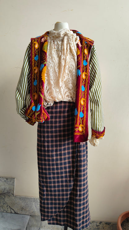 Giacca Boho con Tasche Laterali
