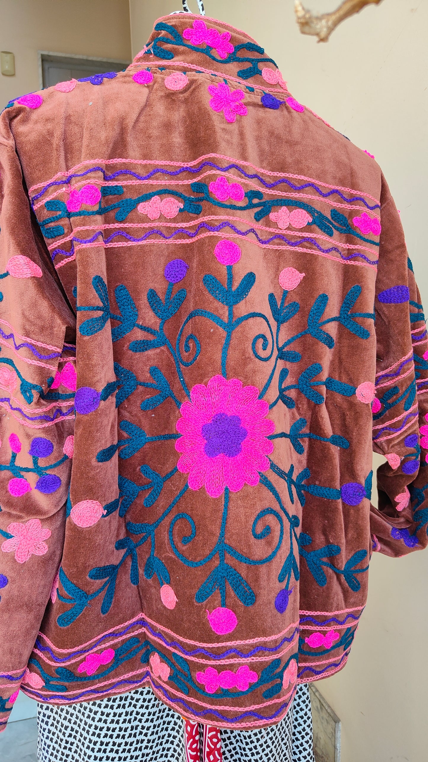 Giacca Boho con Tasche Laterali