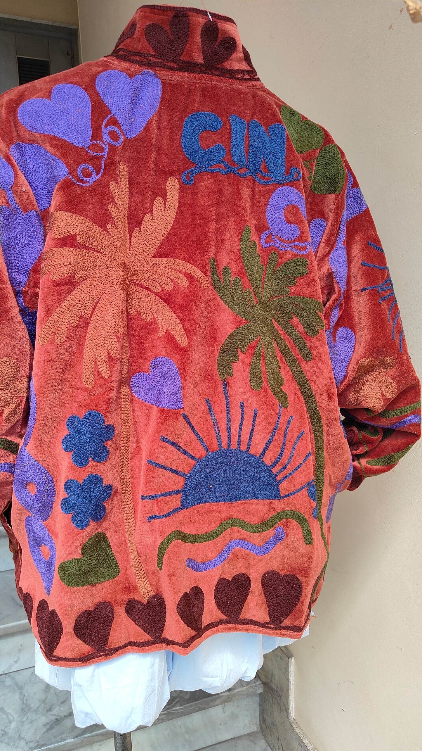 Giacca Boho con Tasche Laterali