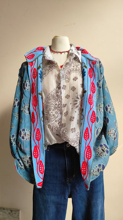 Giacca Boho con Tasche Laterali