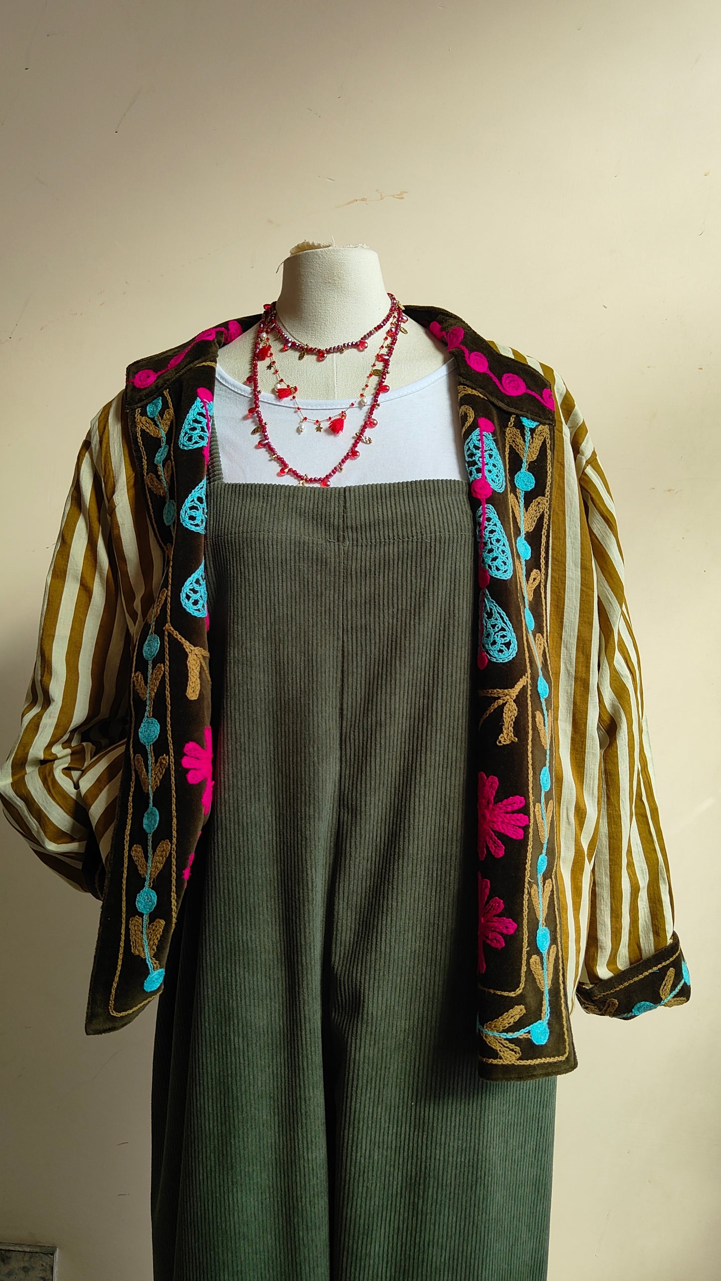 Giacca Boho con Tasche Laterali