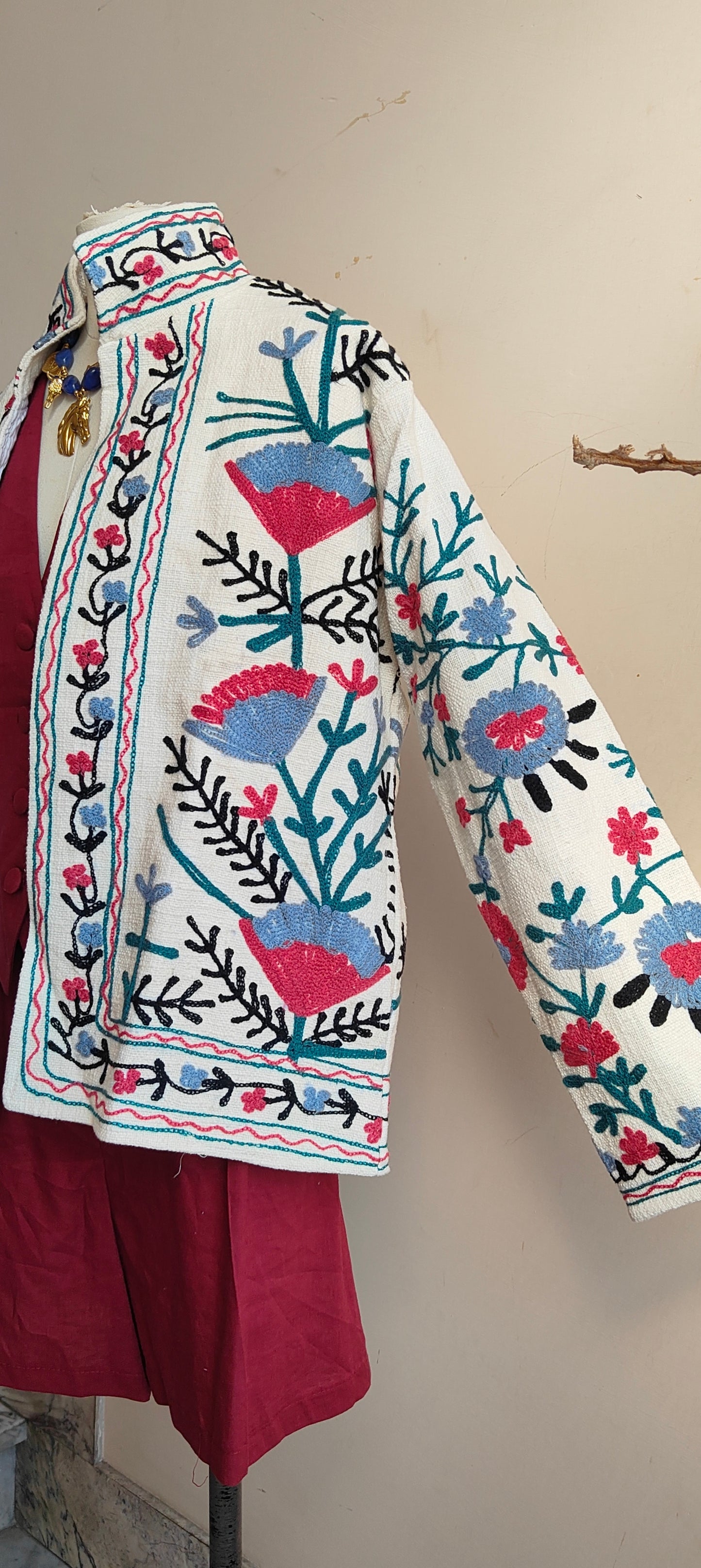 Giacca Boho tasche Canapa