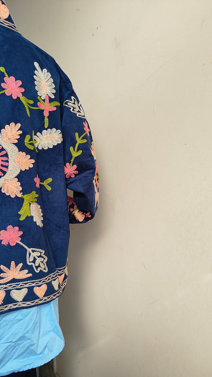 Giacca Boho con Tasche Laterali