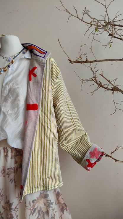 Giacca Boho con Tasche Laterali