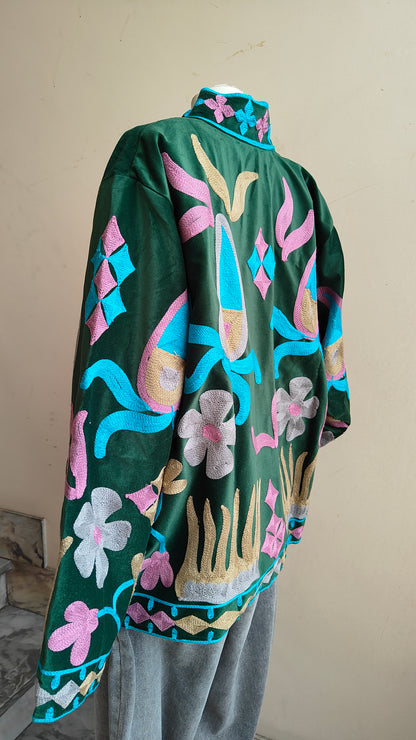 Giacca Boho con Tasche Laterali