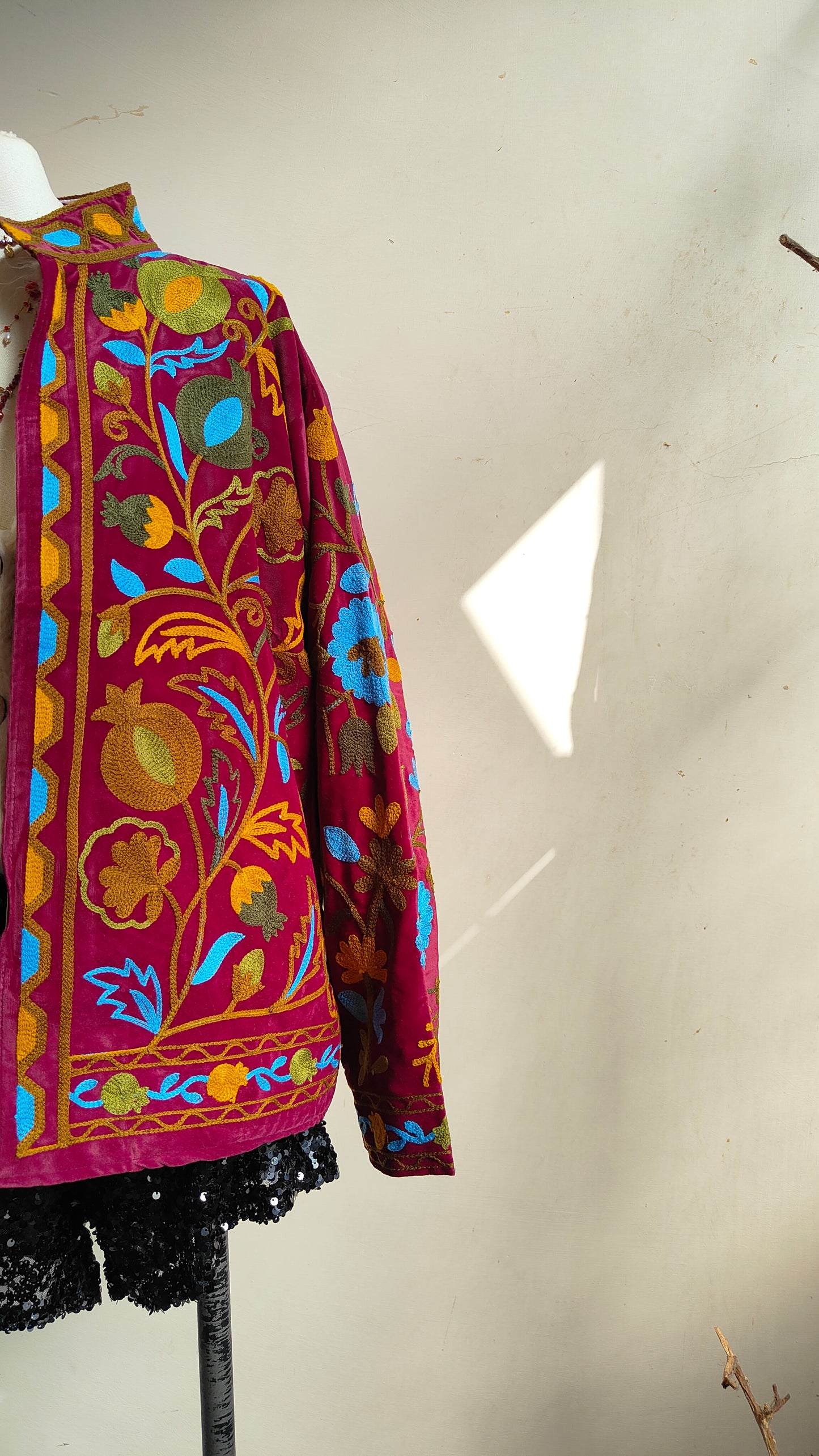 Giacca Boho con Tasche Laterali