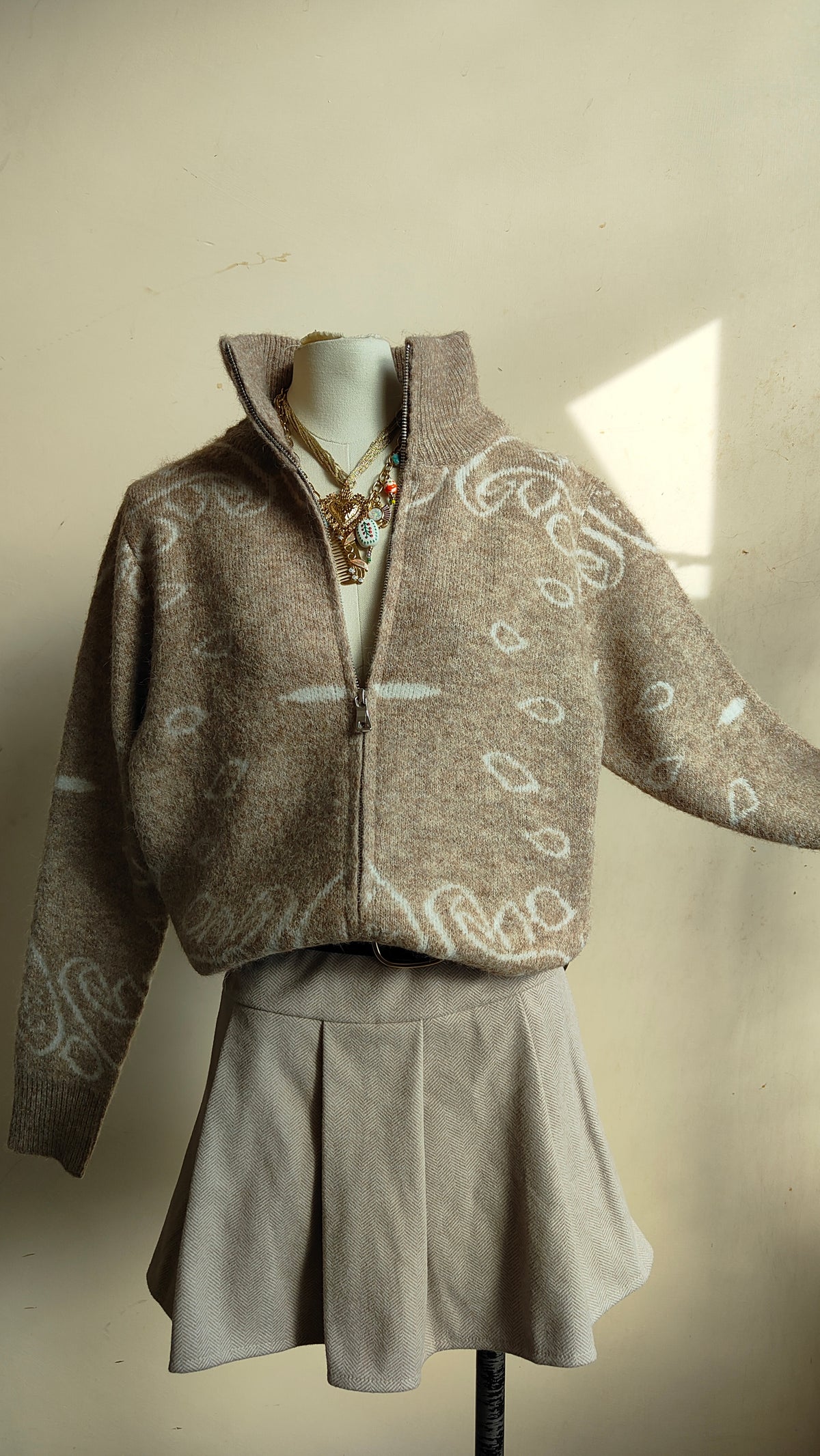 Cardigan Paisley Zip
