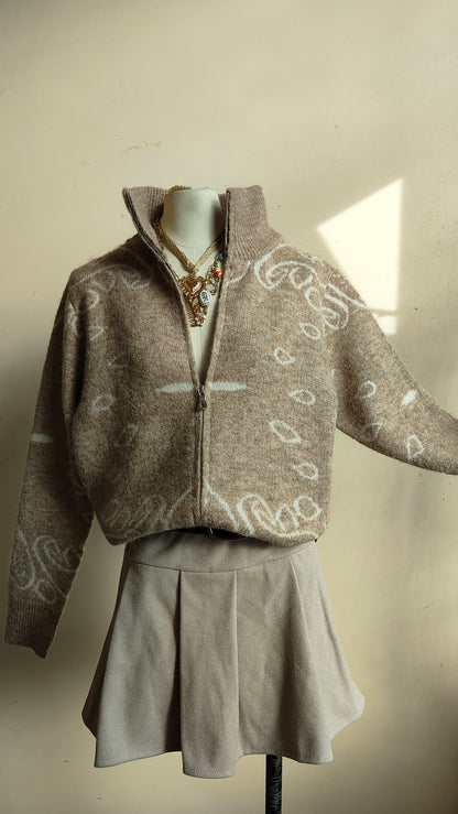 Cardigan Paisley Zip