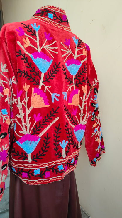 Giacca Boho con Tasche Laterali