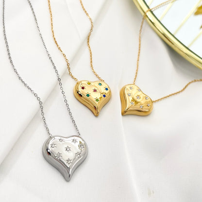 Collana cuore punti luce