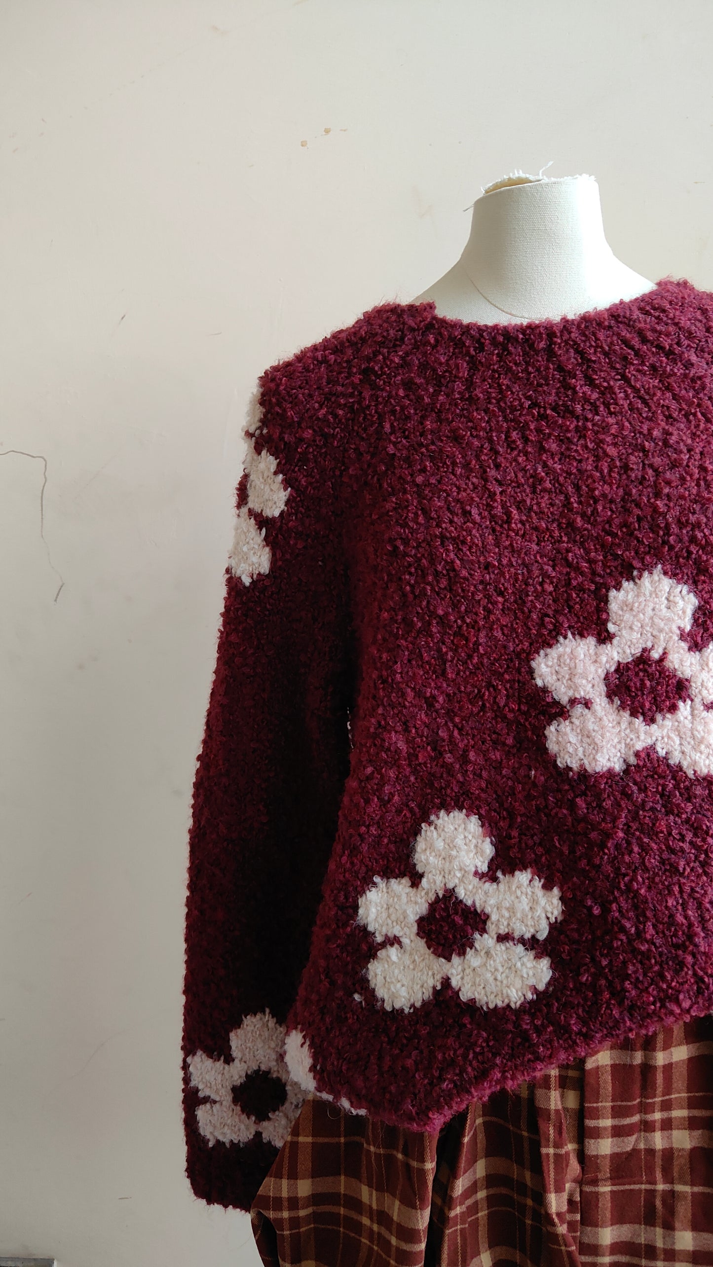 Pullover Teddy fiori