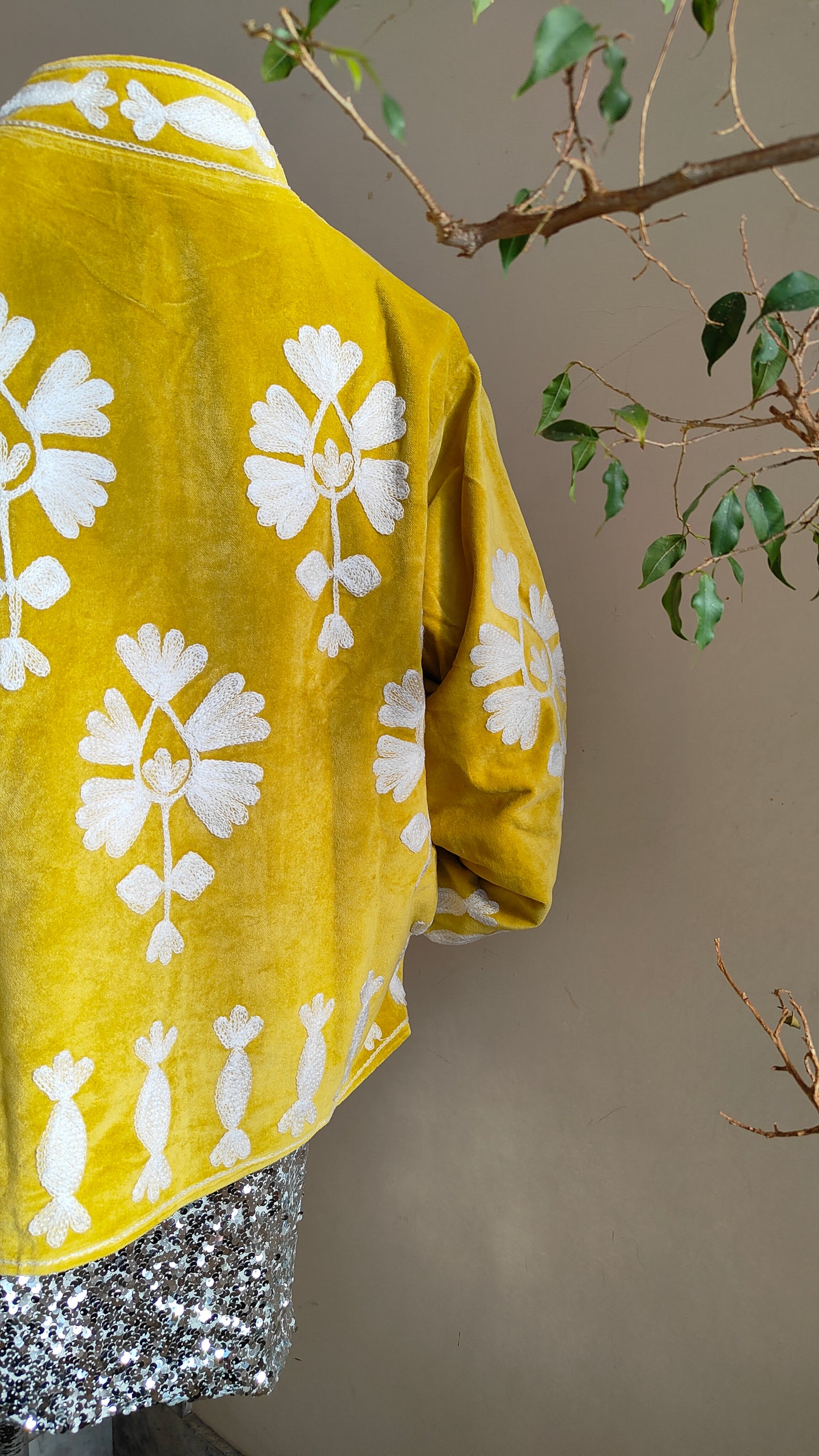 Giacca Boho con Tasche Laterali