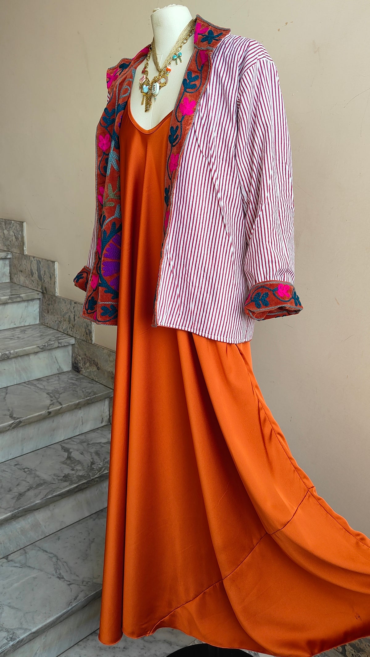 Giacca Boho con Tasche Laterali