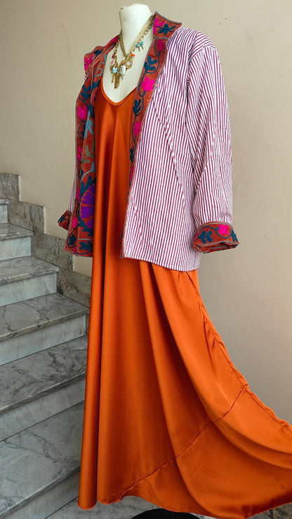 Giacca Boho con Tasche Laterali