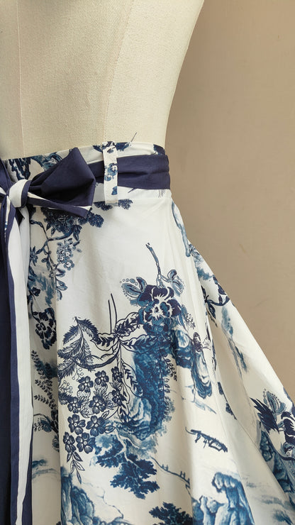Gonna Toile de Jouy con fiocco