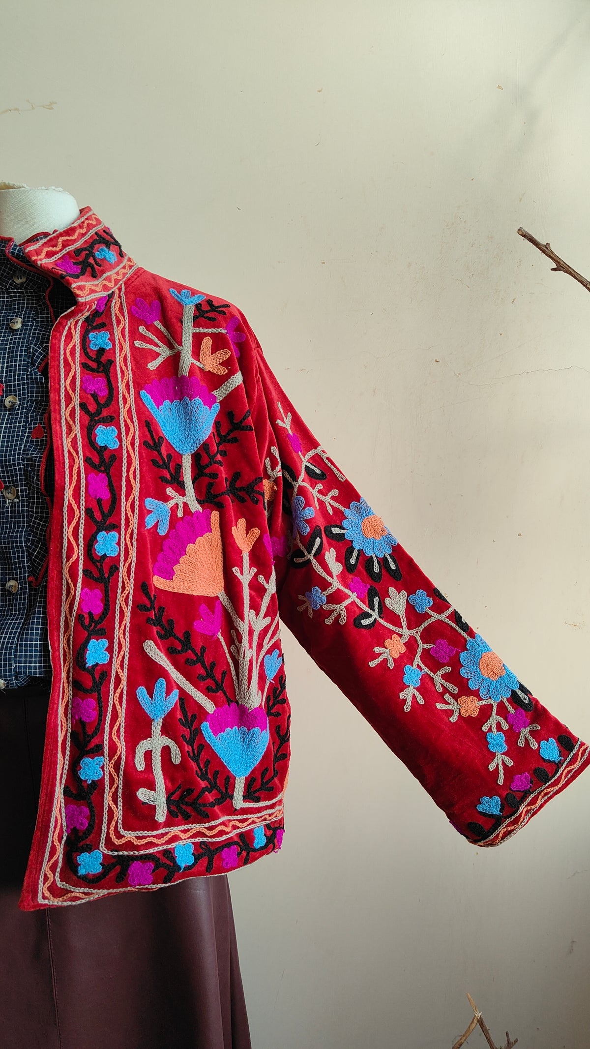 Giacca Boho con Tasche Laterali