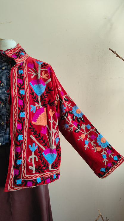 Giacca Boho con Tasche Laterali