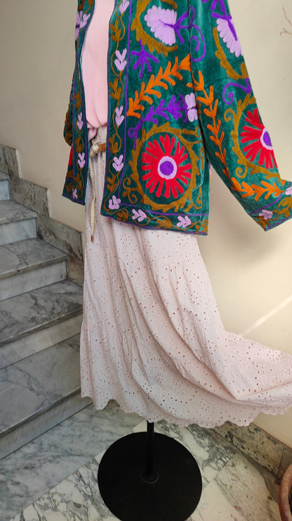 Giacca Boho con Tasche Laterali