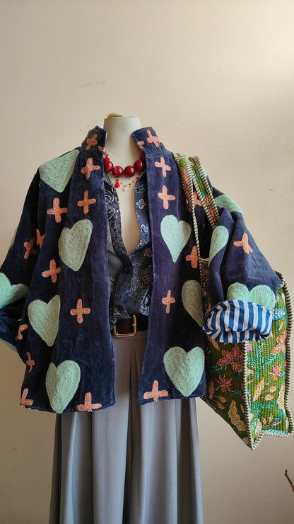 Giacca Boho con Tasche Laterali
