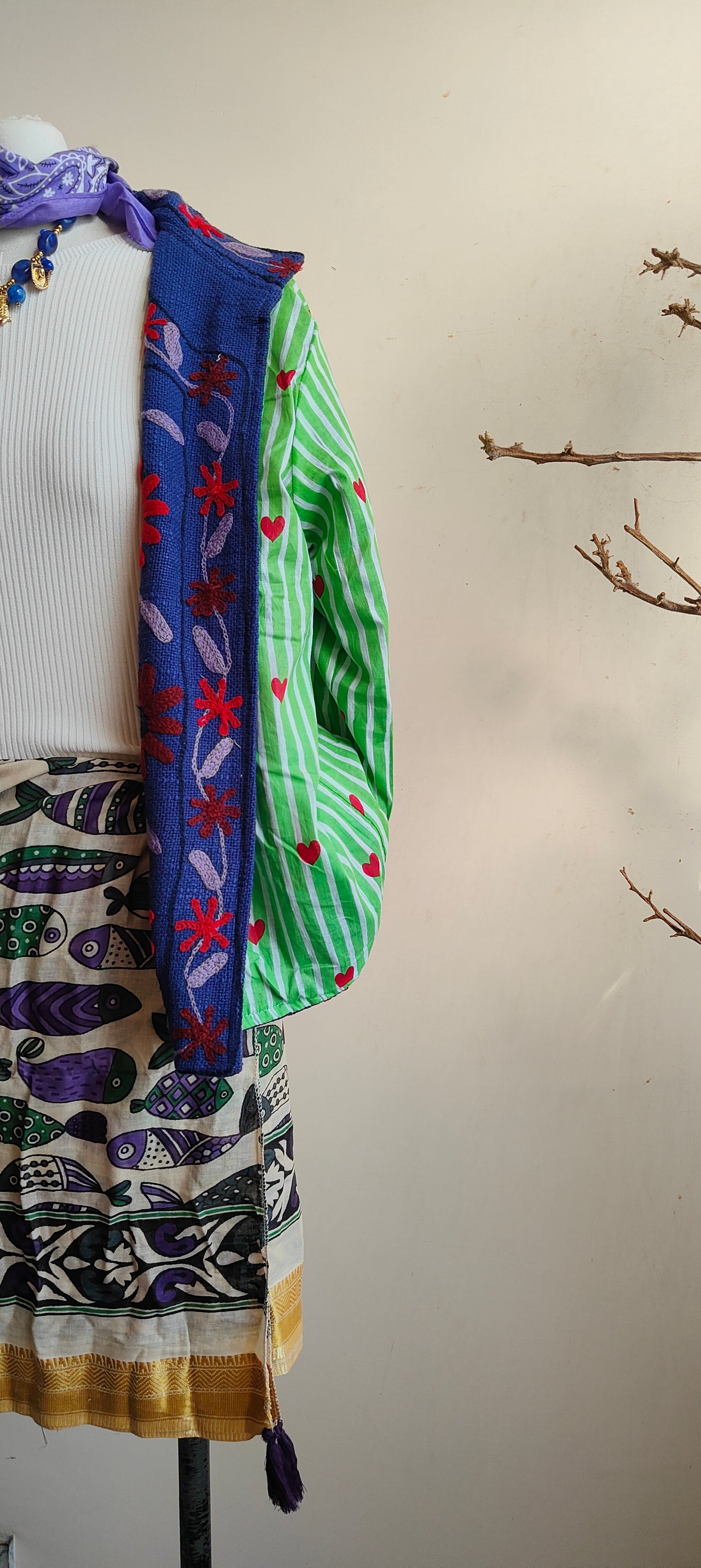 Giacca Boho tasche Canapa