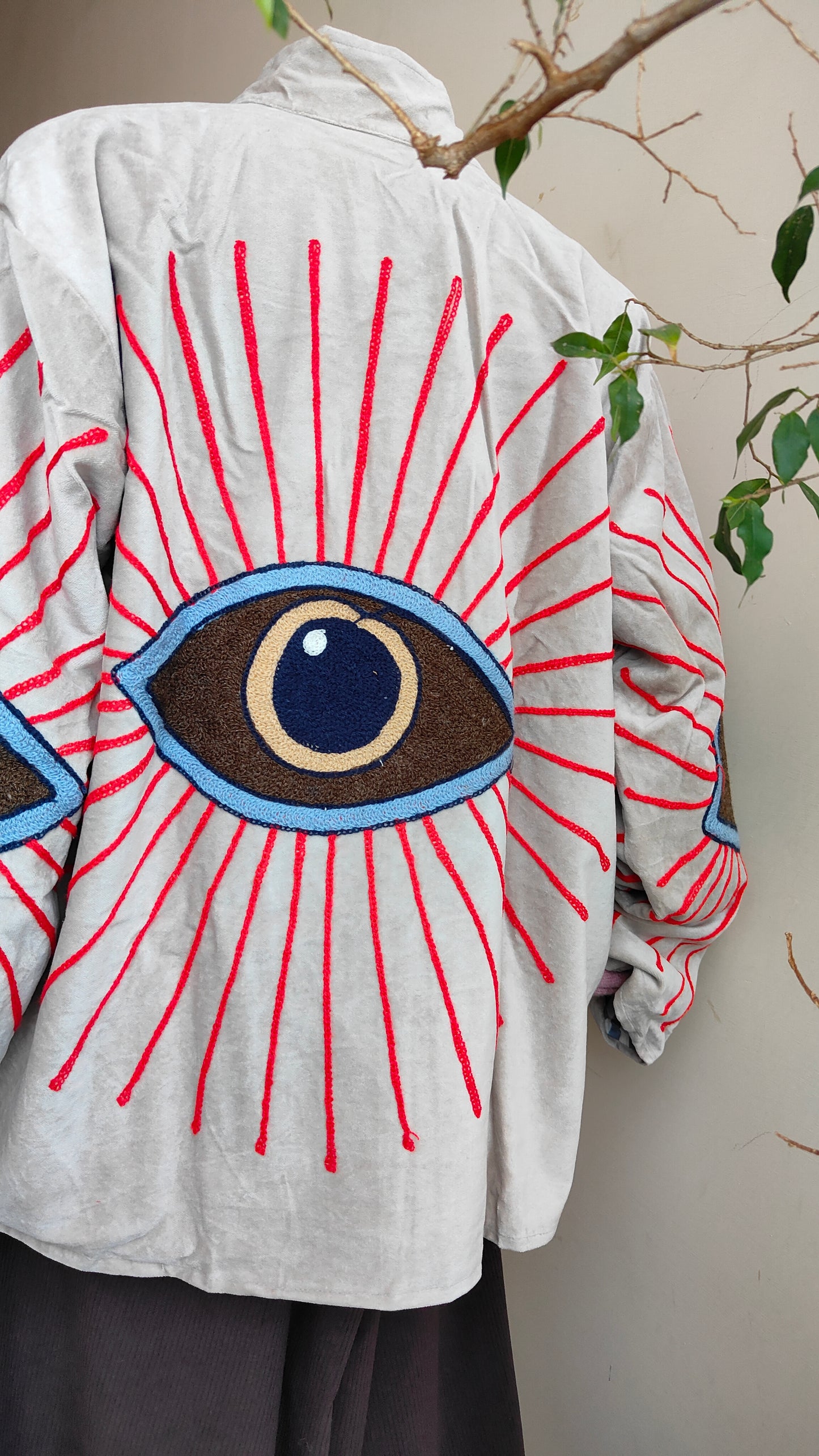 Giacca Boho con Tasche Laterali