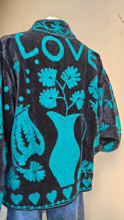 Giacca Boho con Tasche Laterali
