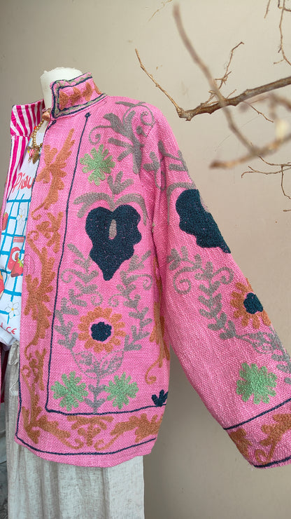 Giacca Boho tasche Canapa