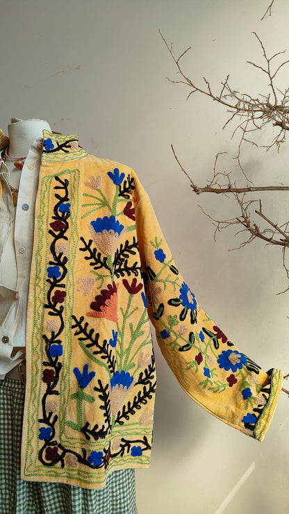 Giacca Boho con Tasche Laterali