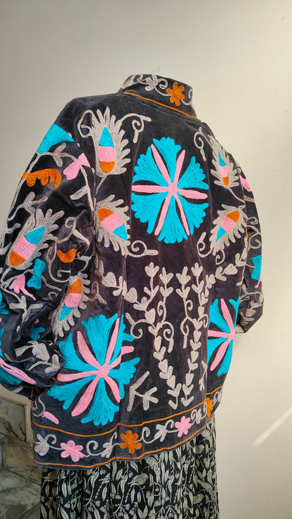 Giacca Boho con Tasche Laterali