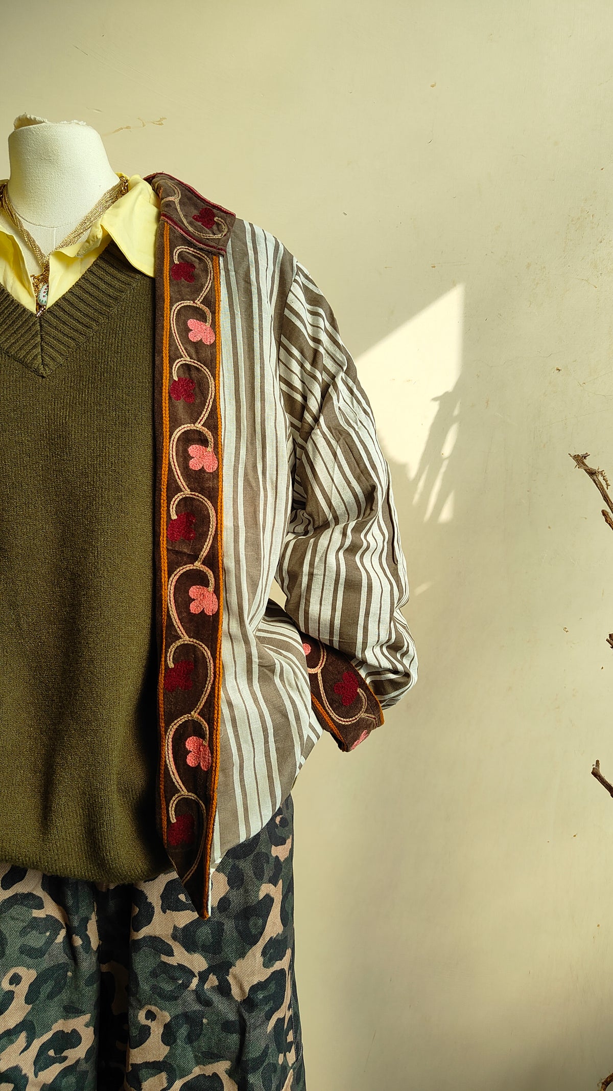 Giacca Boho con Tasche Laterali