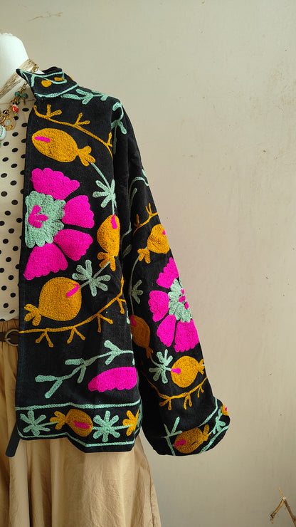 Giacca Boho con Tasche Laterali