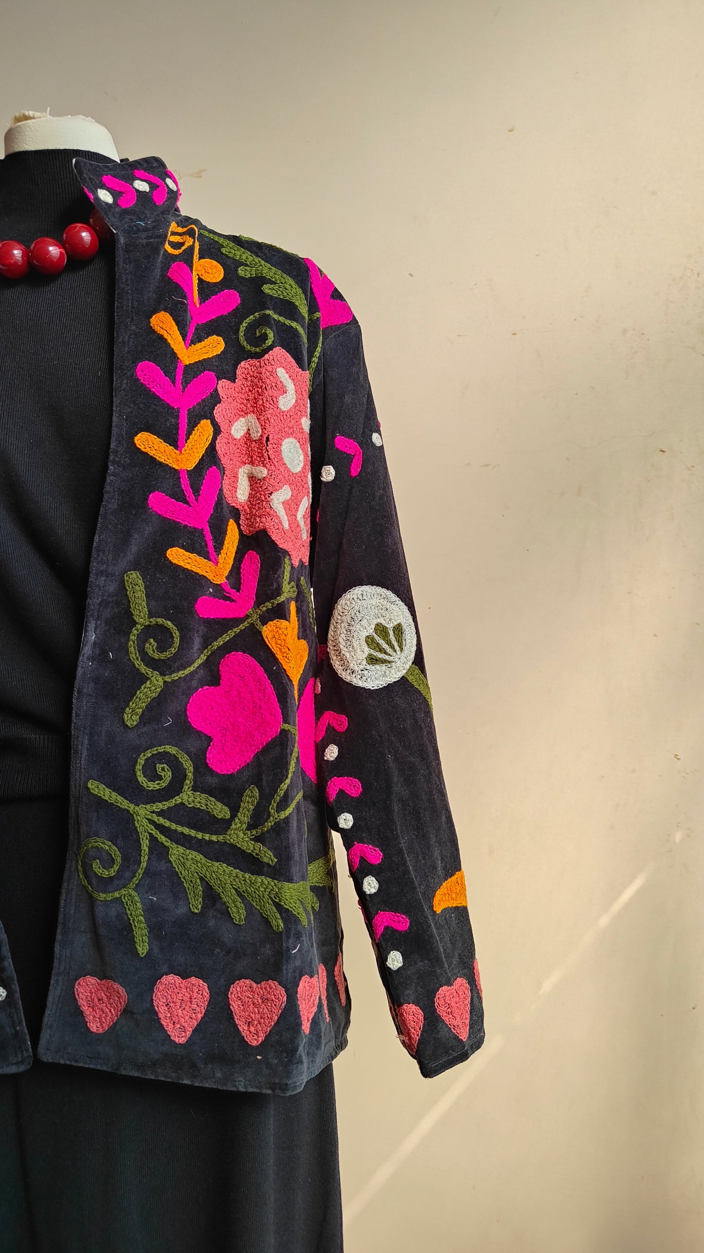Giacca Boho con Tasche Laterali