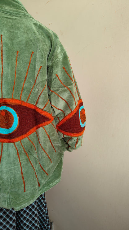 Giacca Boho con Tasche Laterali
