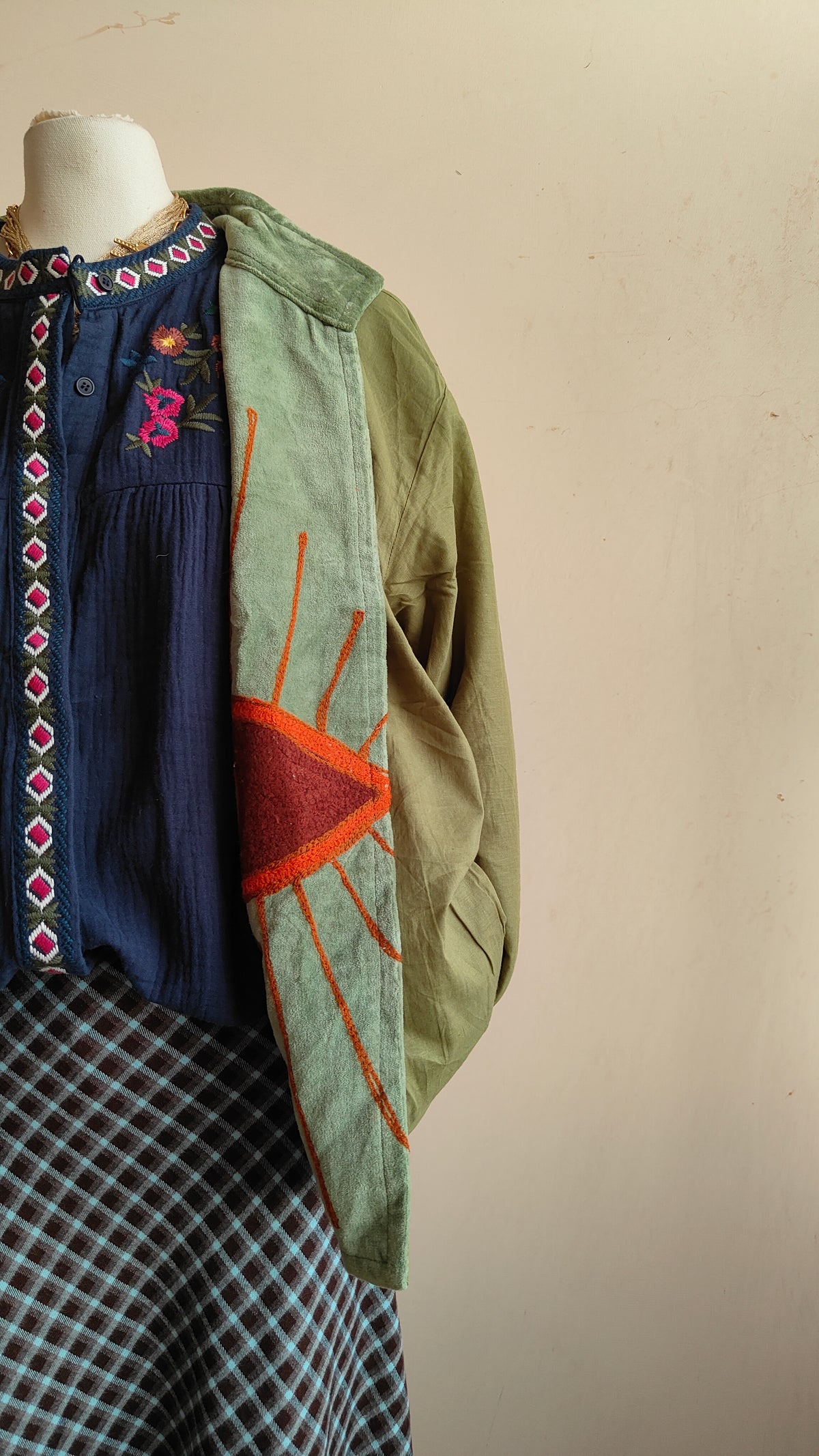 Giacca Boho con Tasche Laterali