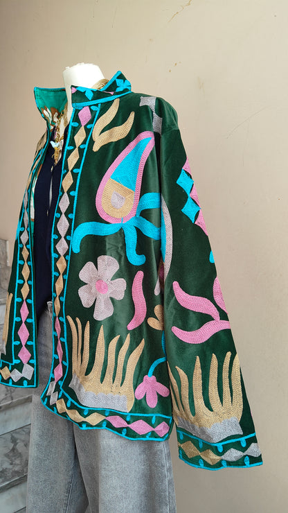 Giacca Boho con Tasche Laterali