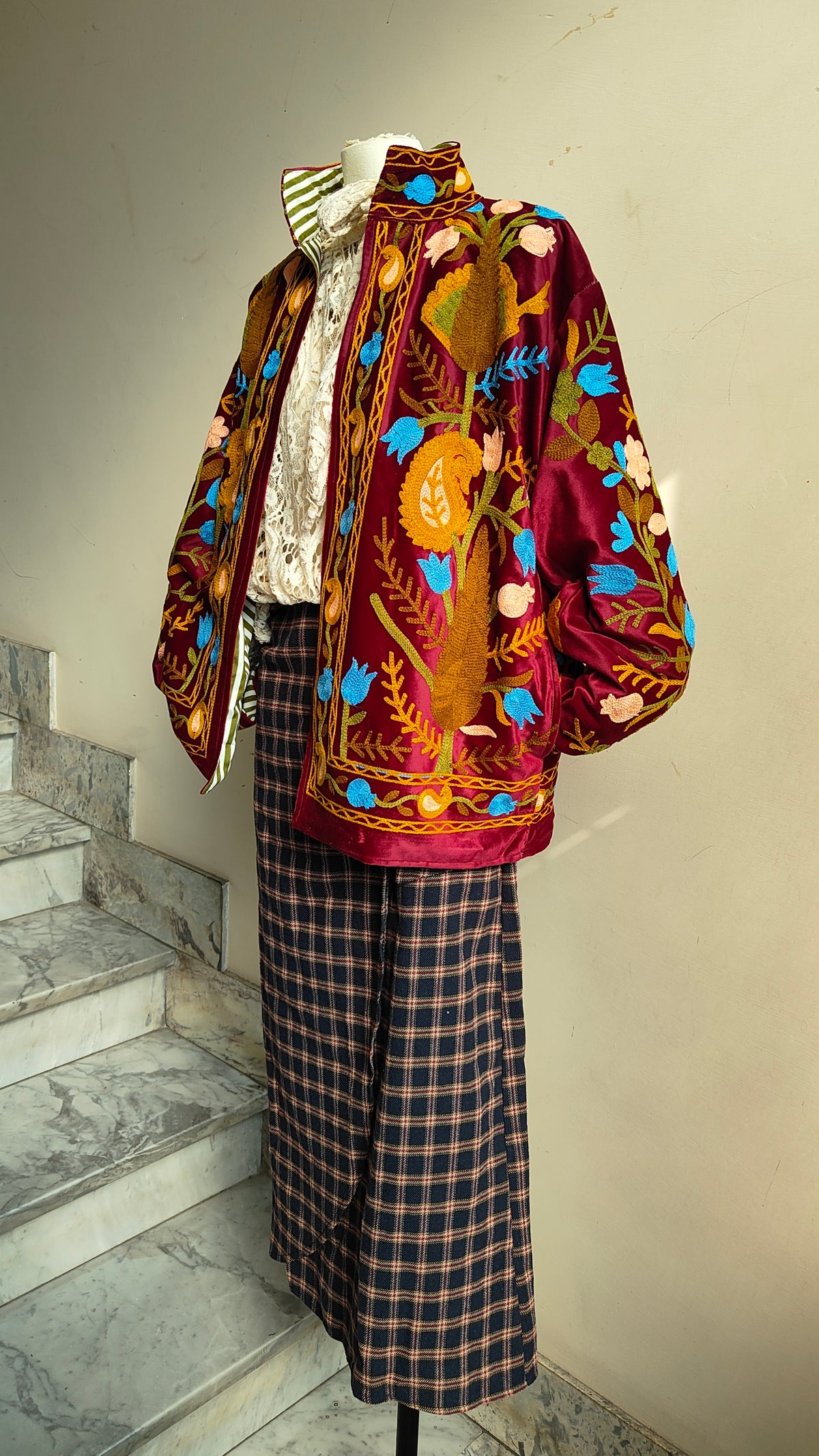 Giacca Boho con Tasche Laterali