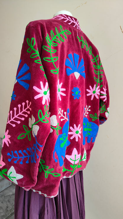 Giacca Boho con Tasche Laterali