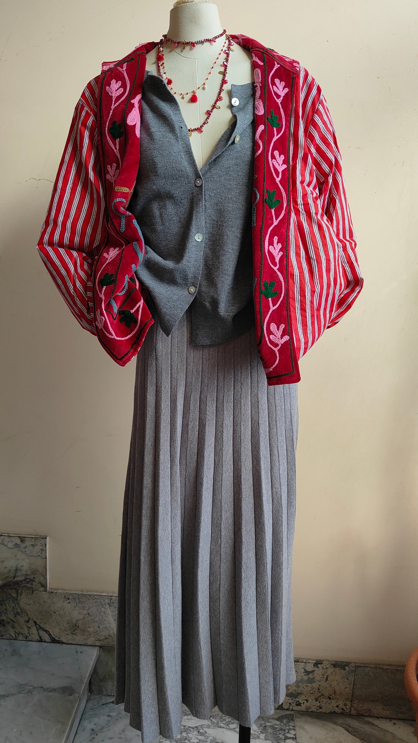 Giacca Boho con Tasche Laterali