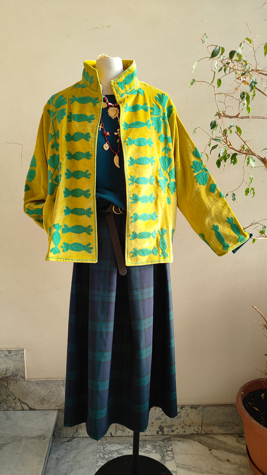 Giacca Boho con Tasche Laterali