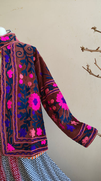 Giacca Boho con Tasche Laterali