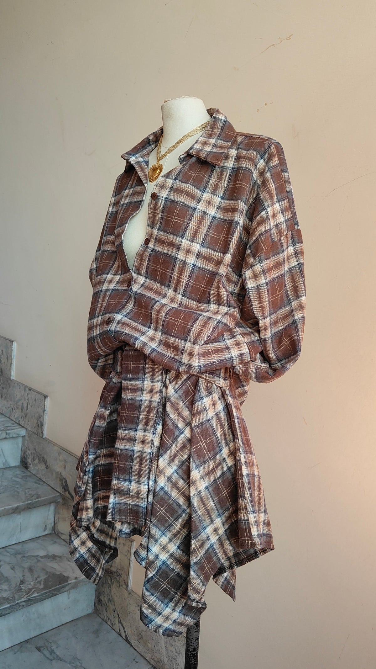 COMPLETO CHECK – CAMICIA & GONNA ASIMMETRICA
