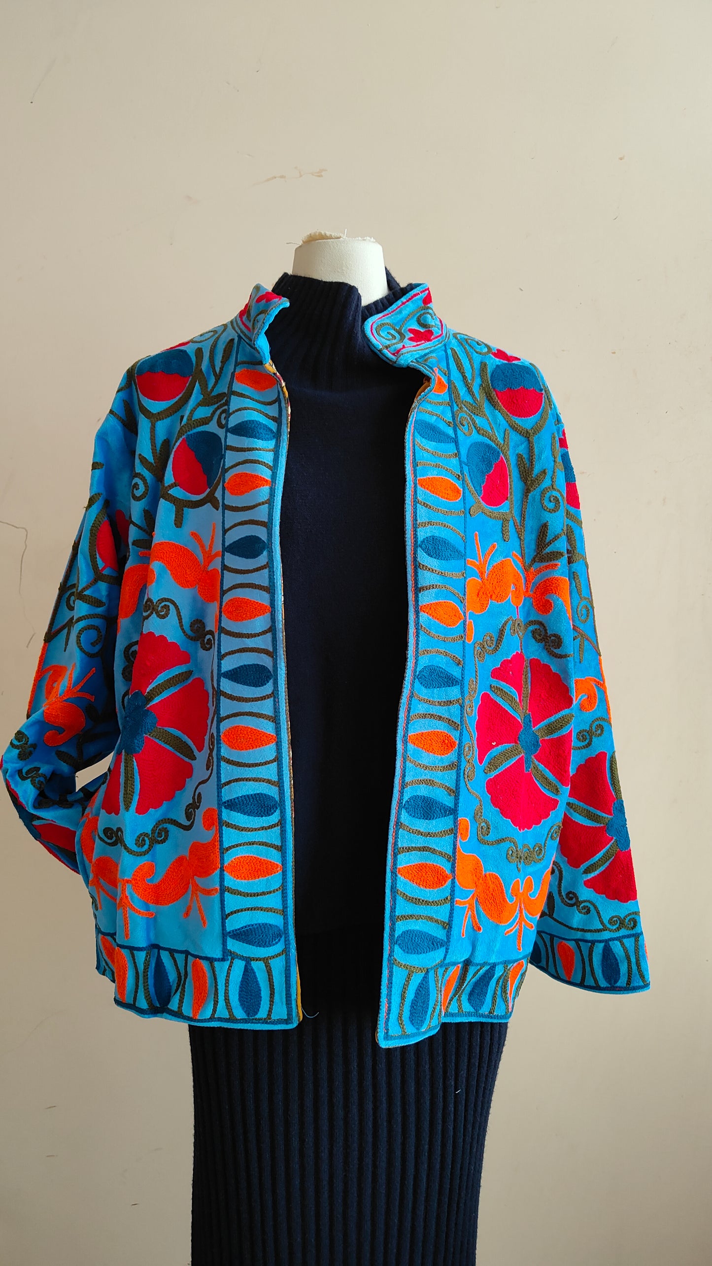Giacca Boho con Tasche Laterali