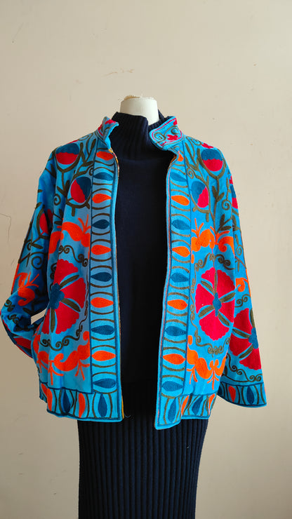 Giacca Boho con Tasche Laterali